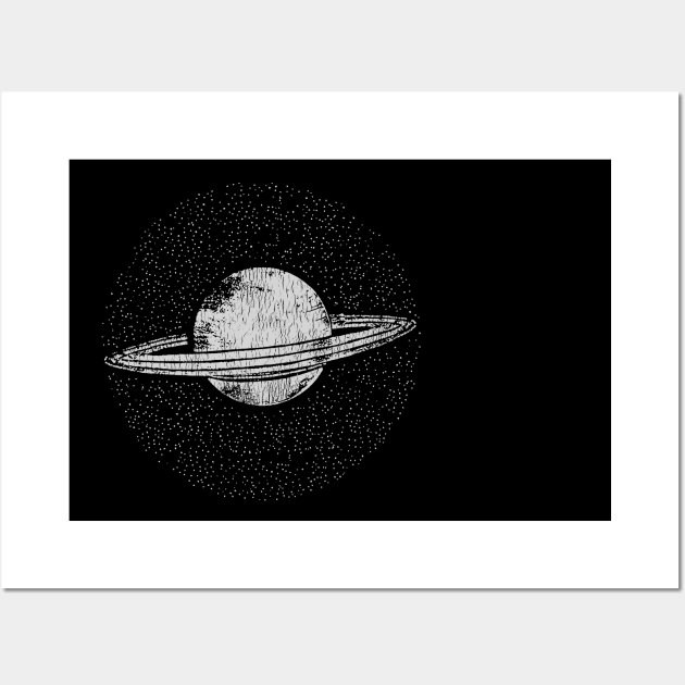 Saturn Planet Vintage Wall Art by majgad